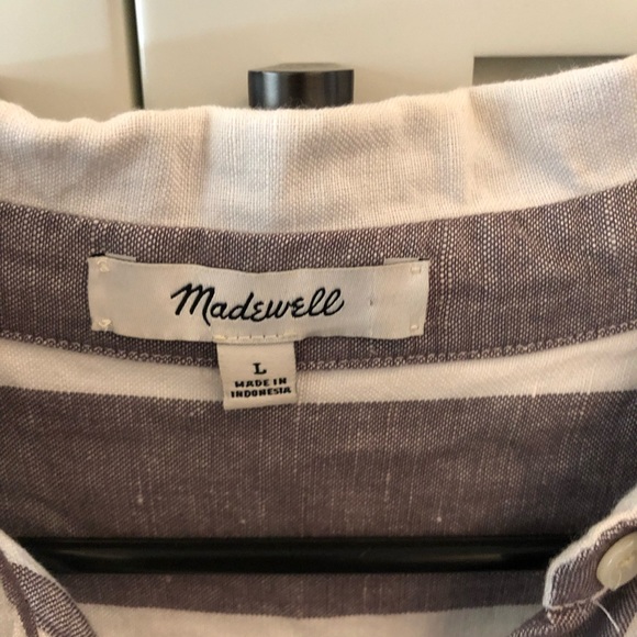 Madewell Maywood Stripe Shirtdress Size Large - Picture 8 of 9